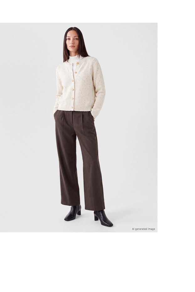 Lcw Everyday Beige Glitter Women's Knitwear Cardigan