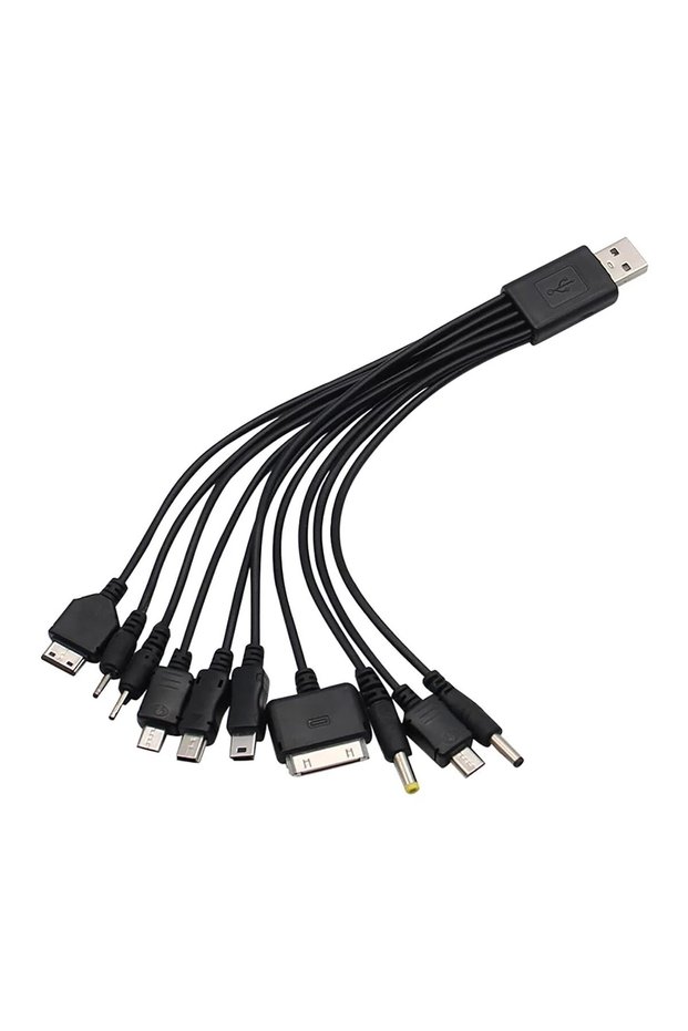 كابل شحن متعدد الاستخدامات 10 في 1، سلك شحن عالمي متعدد المنافذ مع 10 منافذ، كابل شحن USB لـ
