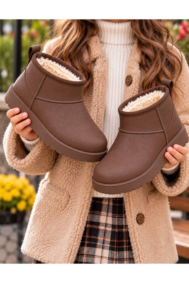 Koko Waterproof, Non-Slip, Cold-Resistant, Fur-Lined, Eva Rain Snow Boots for Girls