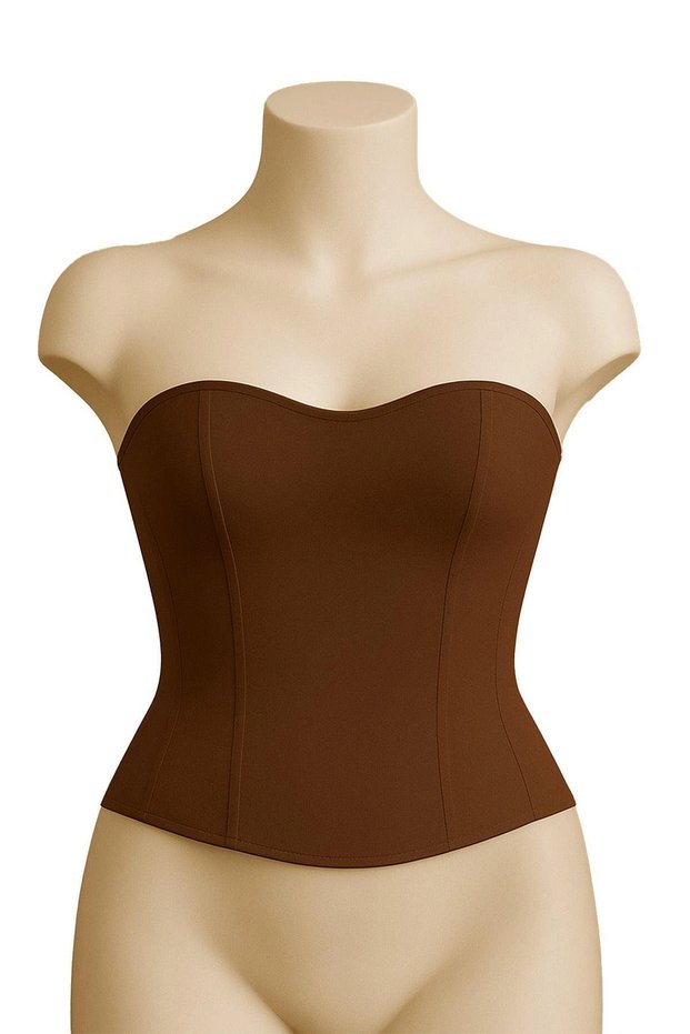 Brown Mi Emay 9155 Sweat-Absorbing Corset Bustier