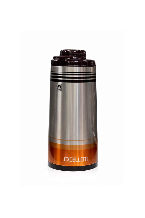 Original Japan Vacuum Flask (1.3 Liters, Excellant Orange) | Keeps Hot & Cold