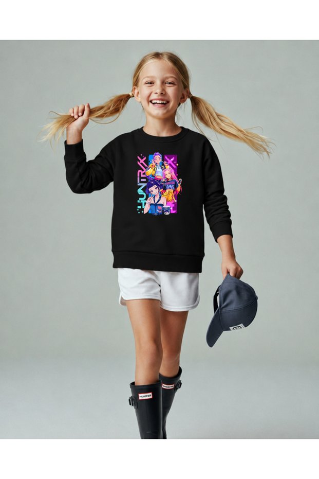 K-Pop Huntrıx Design Girls' Sweatshirt (Ages 4 - 13)