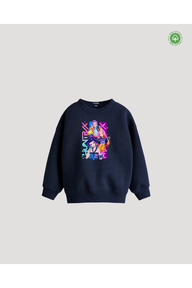K-Pop Huntrıx Design Girls' Sweatshirt (Ages 4 - 13)