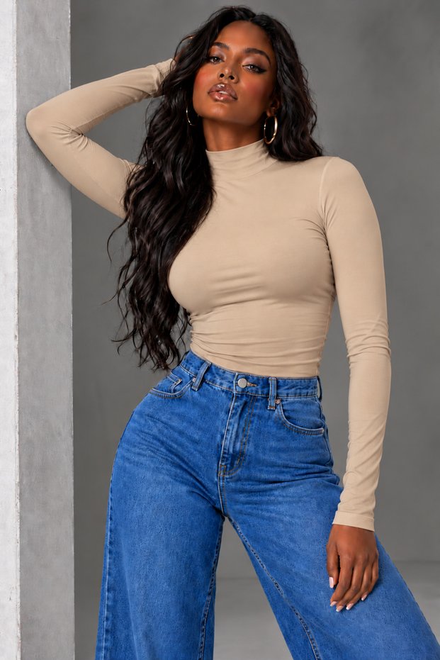 Women's Half Turtleneck 100% Cotton Body & Underwear