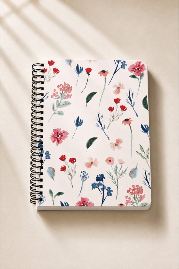 Checkered Notebook L 110 Gr. Extra Thick Cream Paper L 45 Sheets 90 Pages L A5 School Notebook