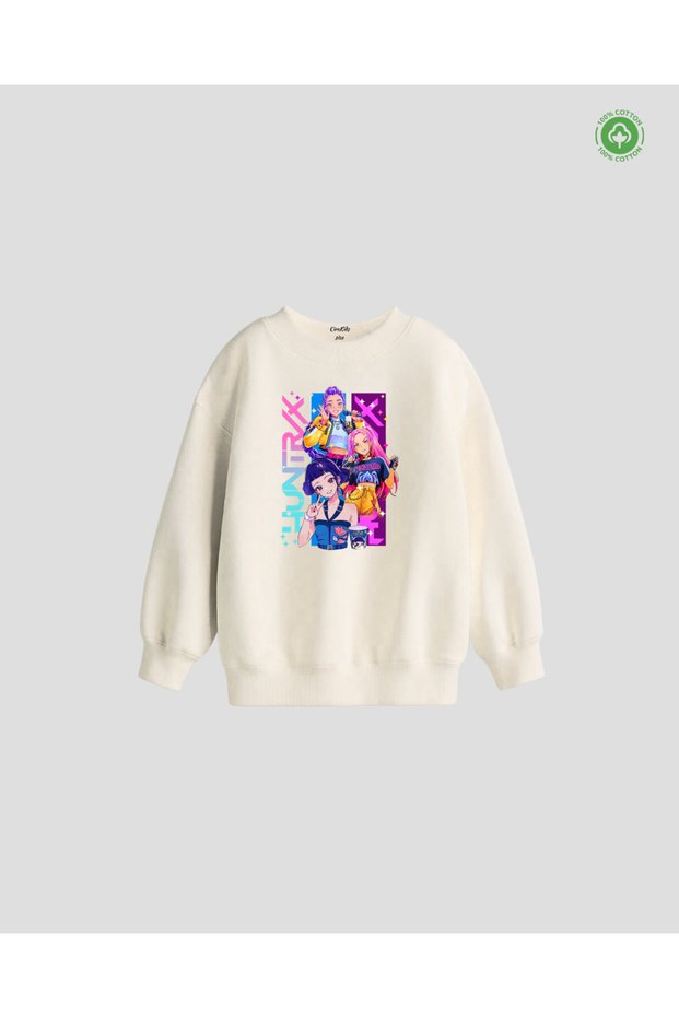 K-Pop Huntrıx Design Girls' Sweatshirt (Ages 4 - 13)