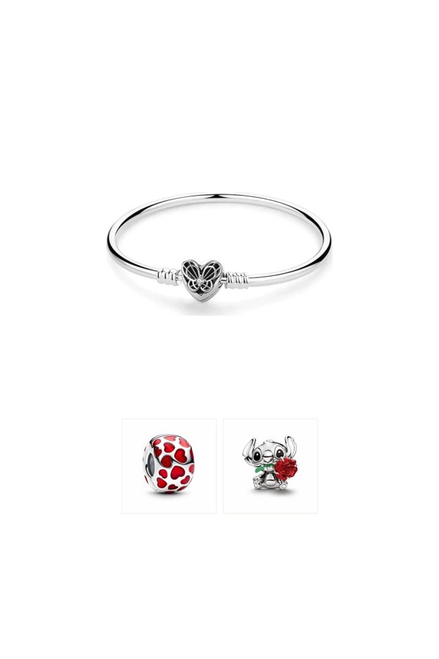 Charm bracelet set – Red Romance