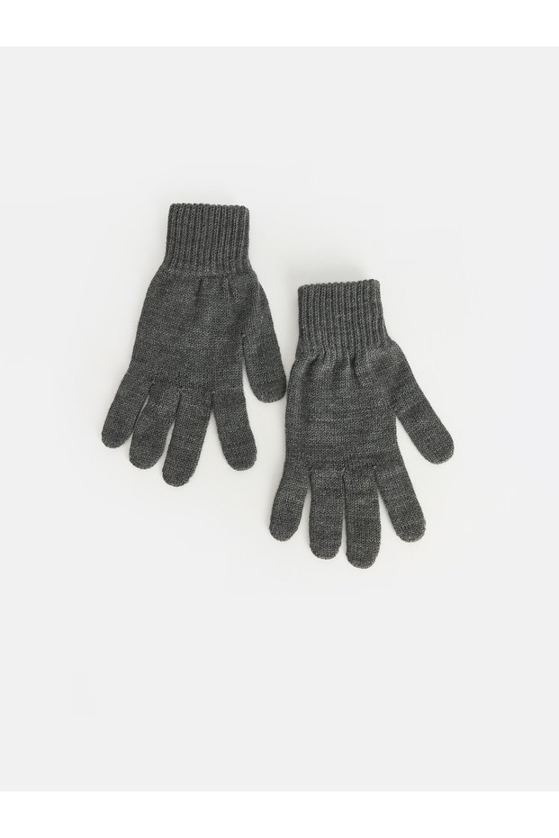 Özmarka New Season Anthracite Men's Knitted Gloves