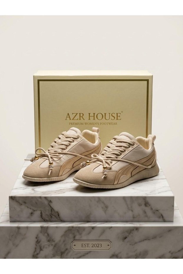 New Season Sneakers with Parachute and Suede Details