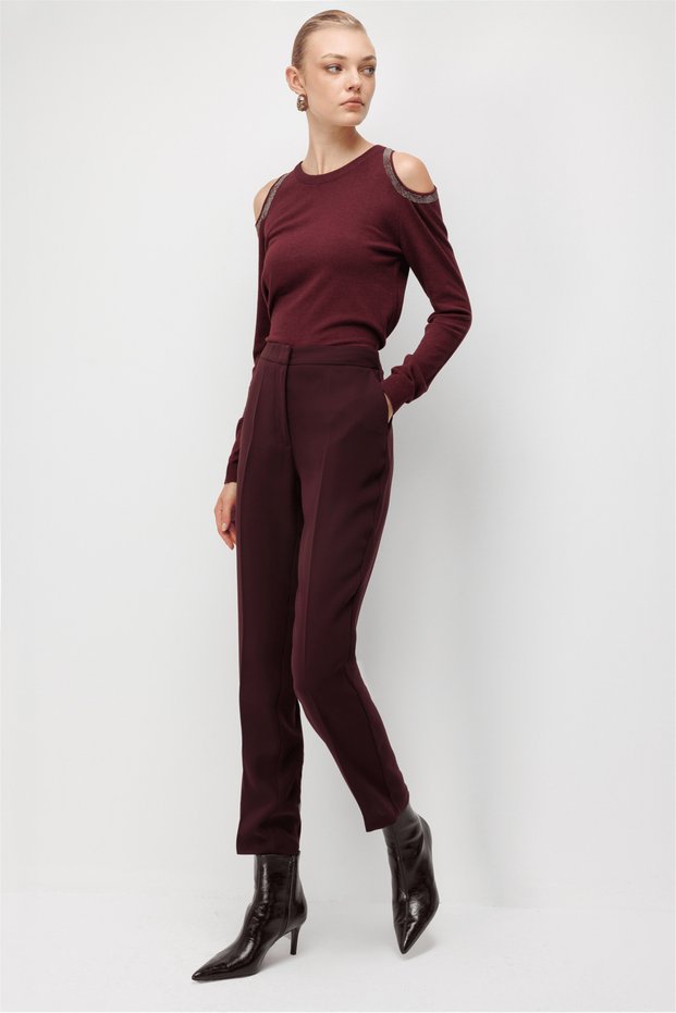Dar Paça Krep Pantolon-4033