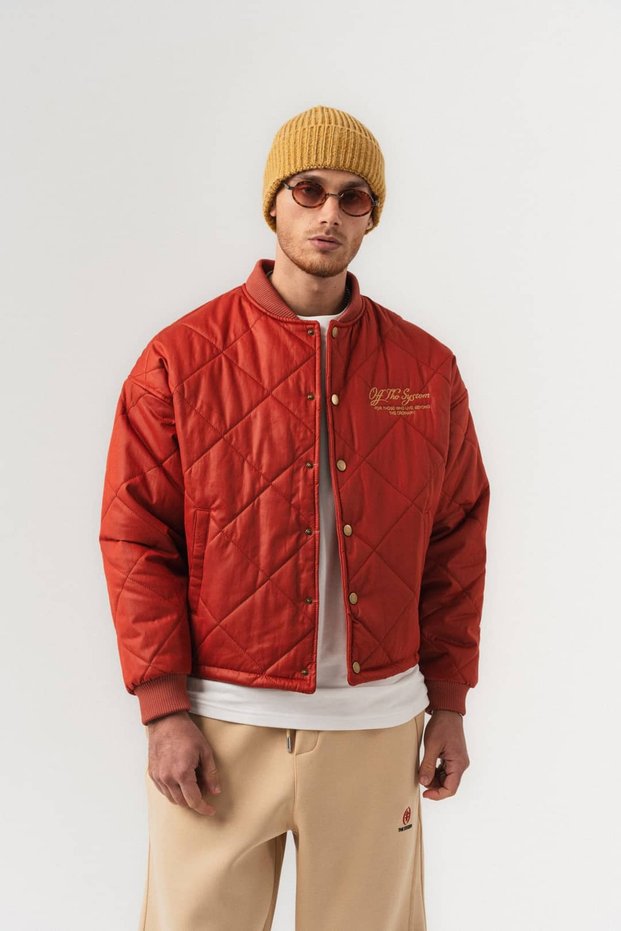 Snapquilt Quilted Diamond Stitched Men's Coat with Snap Closure