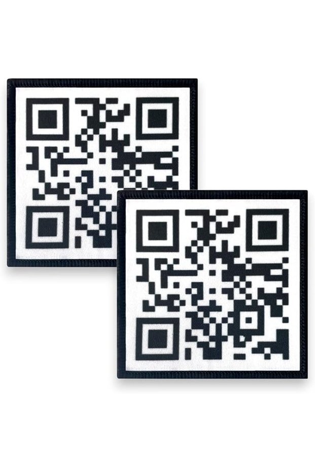 رقعة ريك رول المعنوية، رقعة ميم برمز QR [عبوة من قطعتين] رقع تكتيكية مضحكة للحقائب |   حقيبة عسكرية من البولي فينيل كلوريد (PVC) بتصميم رائع