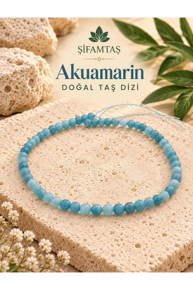 Aquamarine Natural Stone Strand (6 mm)