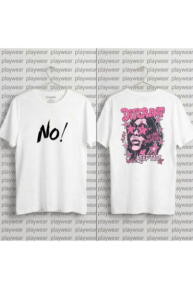 No-Tisort Printed 100% Cotton Crew Neck T-Shirt