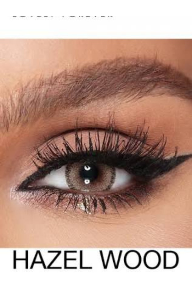 Hazel Wood Monthly Disposable Color Contact Lenses Natural Brown Shades 2 Pack