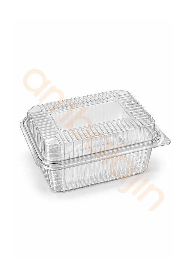 400 Pieces 1750 Cc Leak-Proof Container with Curved Lid – Transparent Plastic Food Storage Container
