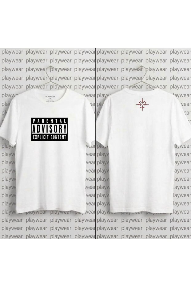 Parental-Advisory Printed 100% Cotton Crew Neck T-Shirt