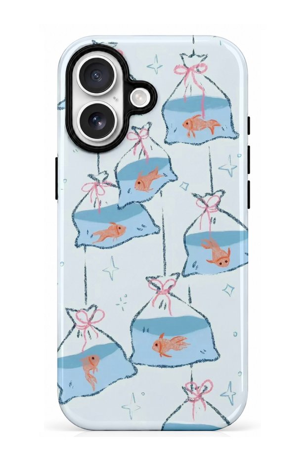 iPhone 16 Compatible - Sleepy Dog, Double Layer Cover, Glossy Surface Protective Case