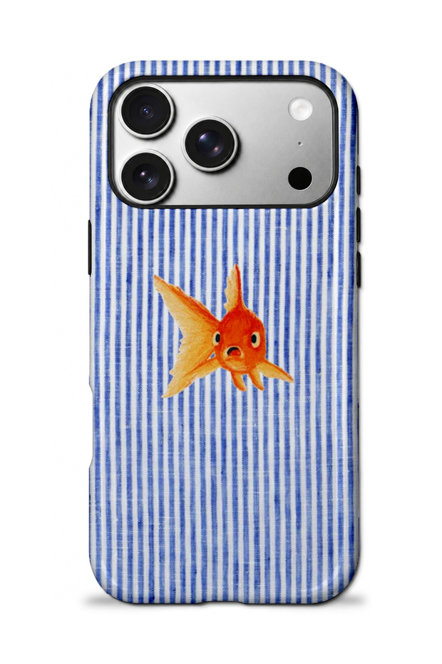 Compatible with iPhone 18 Pro Max - Striped Fishes, Double Layer Cover, Glossy Surface Protective Case