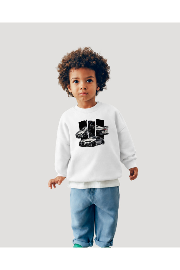 Bmw Car Printed Boys' Cotton Sweatshirt