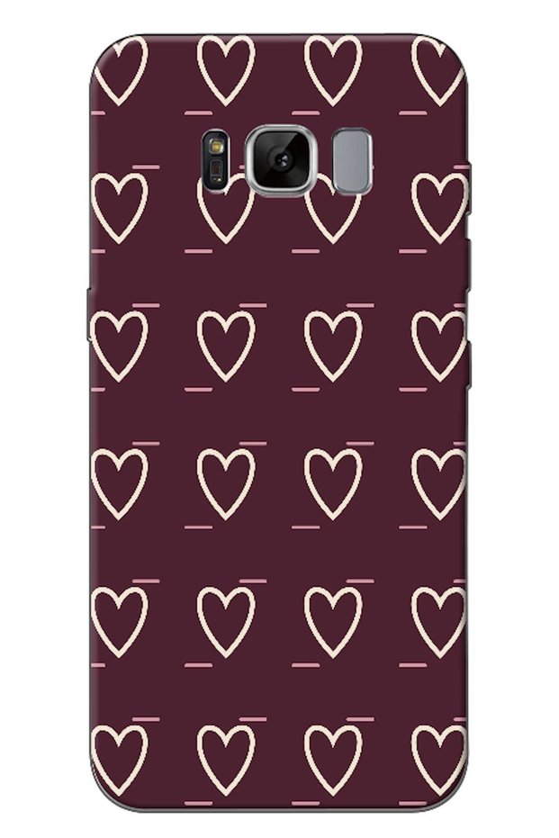 Samsung Galaxy S8 Line Heart Burgundy (Burgundy)