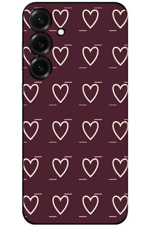 Samsung Galaxy S25 Plus Line Heart Burgundy (Burgundy)