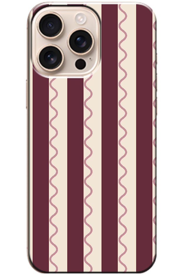 iPhone 16 Pro Wave Stripe Burgundy (Burgundy)