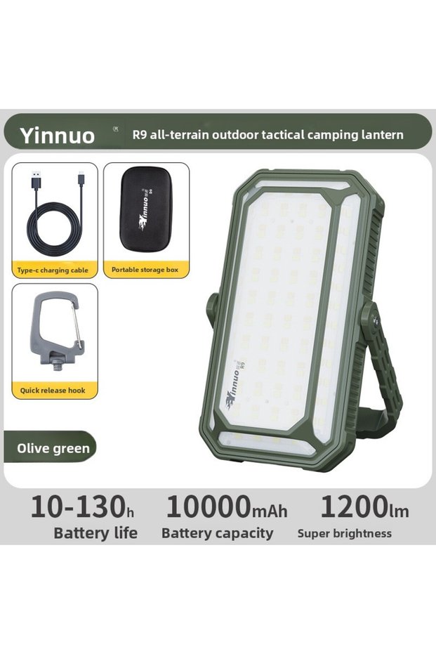 R9 Green 10000Mah LED Camping Tent Light Rechargeable Outdoor Emergency Lighting Waterproof Portable
