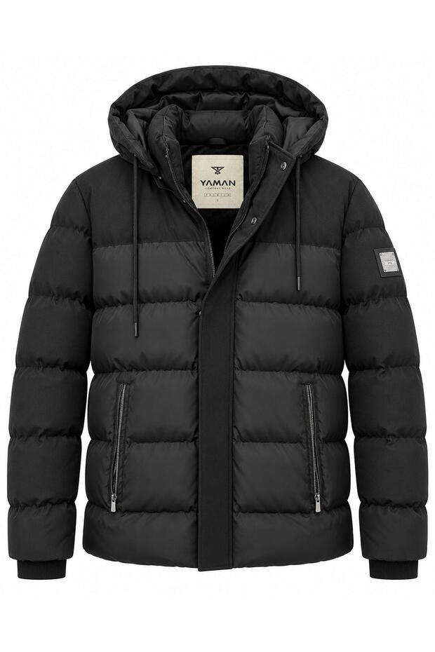 Yaman Slim Fit Men's Hooded Coat 7825