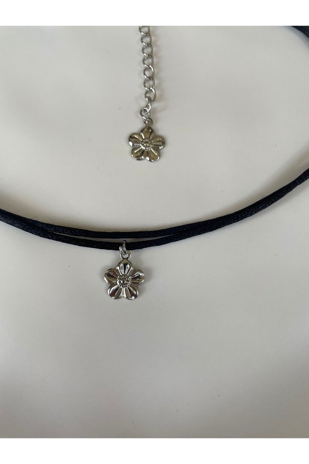 Black Satin Cord Choker - Necklace