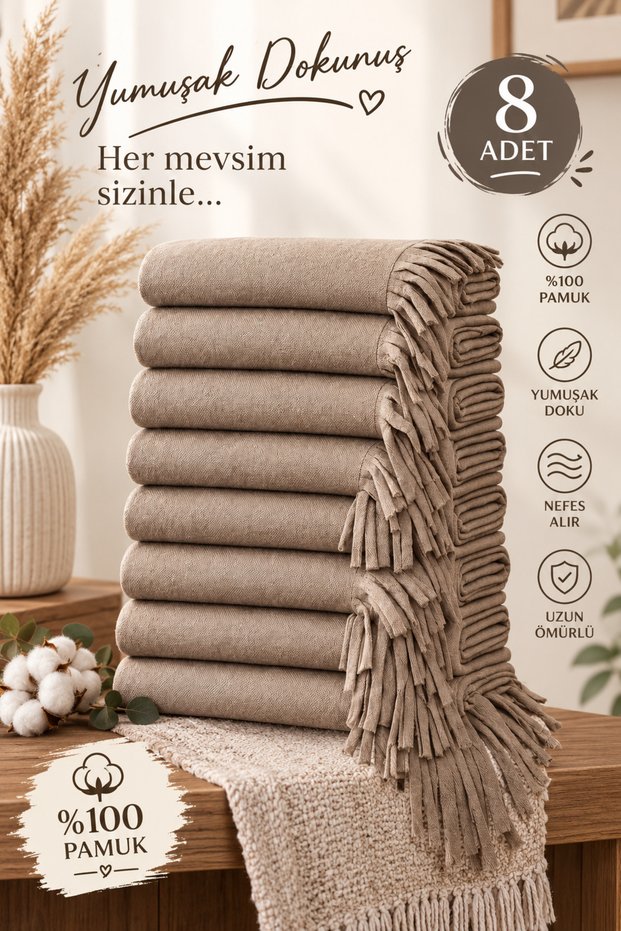 Unisex Winter 8-Piece Cafe Restaurant Shoulder Shawl