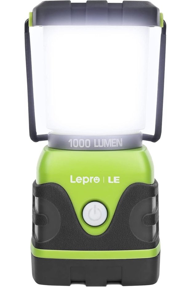 فانوس تخييم LED يعمل بالبطارية بقوة 1000 لومن، إضاءة خيمة مقاومة للماء مع 4 أوضاع إضاءة، للتخييم