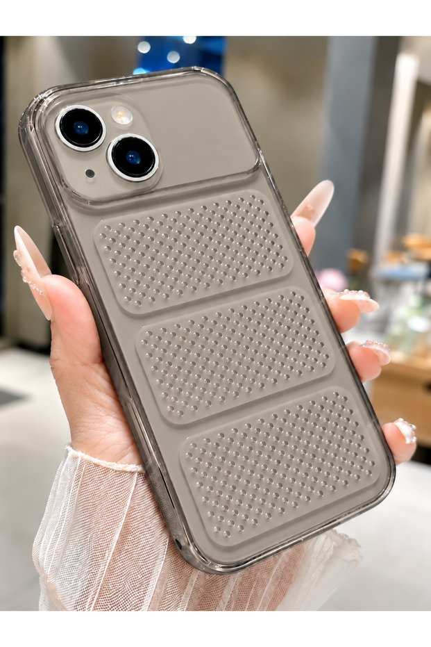 iPhone 13/14 Compatible Camera Protruding Protected Soft Ventilated Hole Transparent Silicone Phone Case Cover