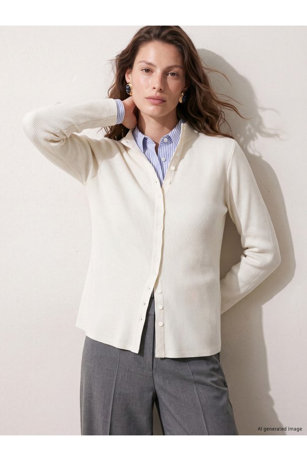 I Dik Roba Collar Women's Cardigan from Freezen Store
