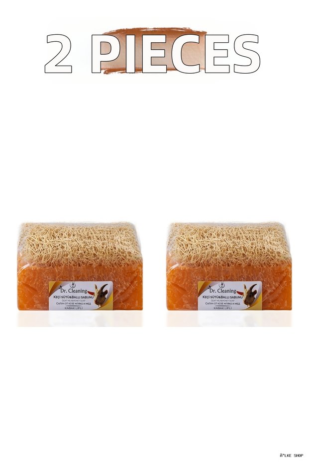 Ilkestor Dr.Cleaning - Goat Milk with Pumpkin Fiber - Honey Soap 100 Gr - 2 Pieces (192648) Set Product
