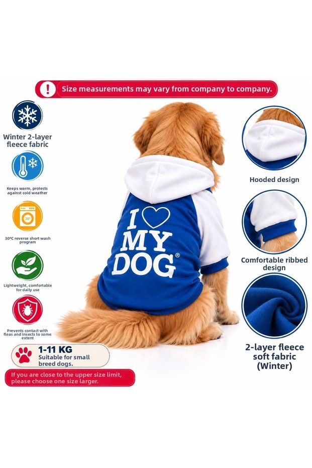 Large Breed Saks Love My Dog Dog Outfit Dog Sweati (11-45kg)