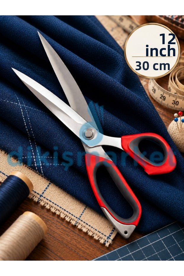 Tailor Scissors 12 Inch 30 cm – Professional Fabric and Sewing Scissors, Ergonomic Handle