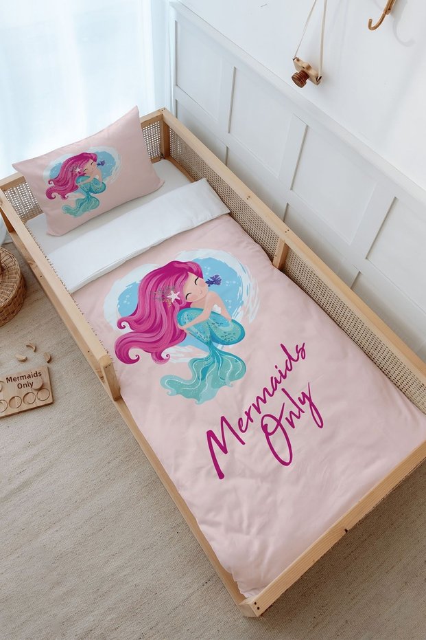 Single Duvet Cover and Fitted Sheet Set - Iconic Series - Little Mermaid