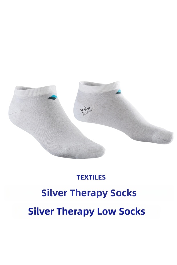 Silver Therapy Booties Socks / Unisex White