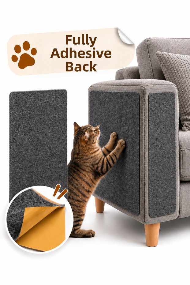 Large Size Fully Adhesive Felt Cat Furniture Protector Anti-Scratch Protection Mat