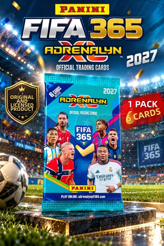 Panini Fifa 365 Adrenalyn XL 2027 Football Player Card Pack - 1 Pack Trading Cards
