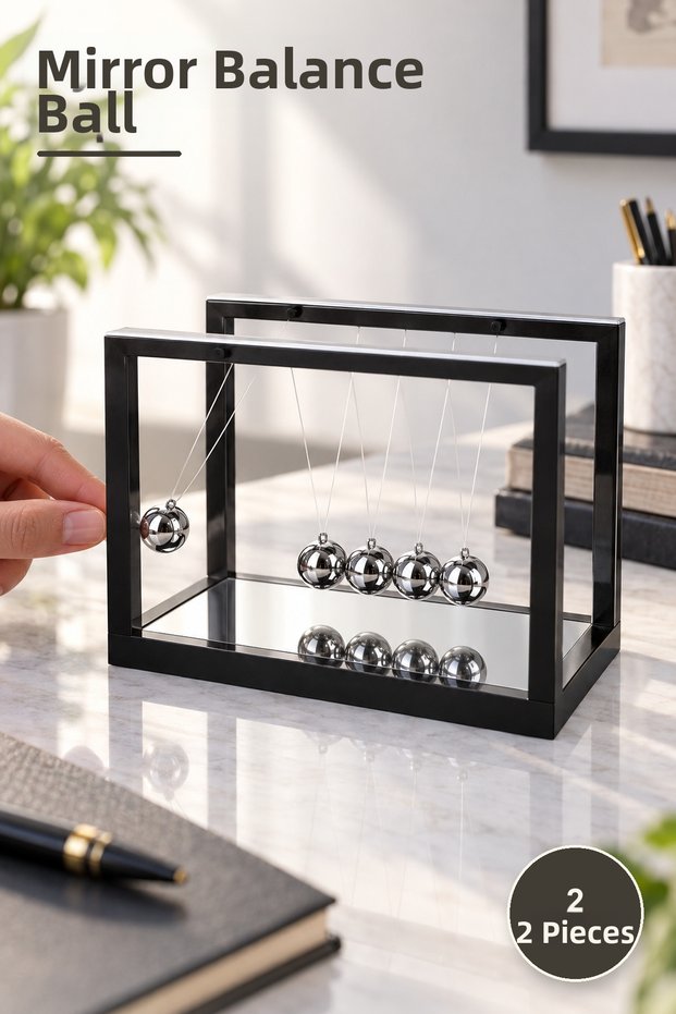 2 Pieces Mirrored Balance Ball