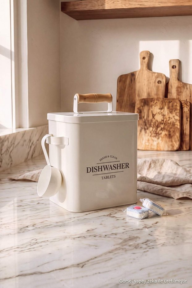 Metal Lettering Printed Kitchen Organizer & Dishwashing Liquid Box Tphaw27Mdz00001