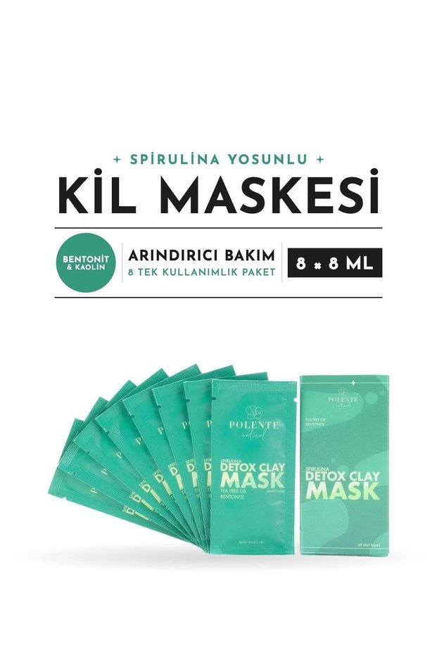 Spirulina Seaweed Detox Clay Mask (8 Pieces X 8 ml)