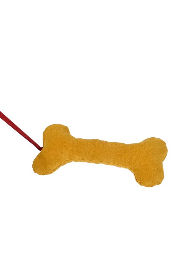Dog Bone Toy with Drawstring, Fabric Fiber Filled, Length 25 Cm, Width 6 cm