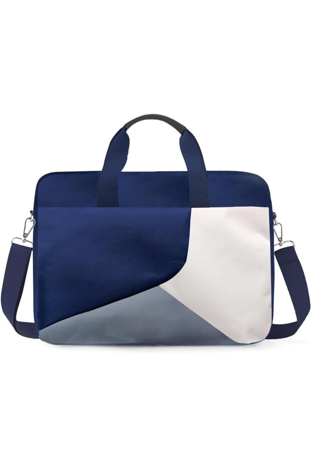 Tablet Bag with 2 Compartments Al4228 Navy Blue Gray Cream for Idea 11 Inch / K11 2Nd Generation