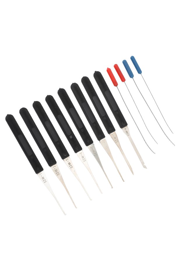 12PCS Lock Pick Set Locksmith Supplies Broken Key Auto Extractor Remove Hooks Stainless Steel DIY Ha