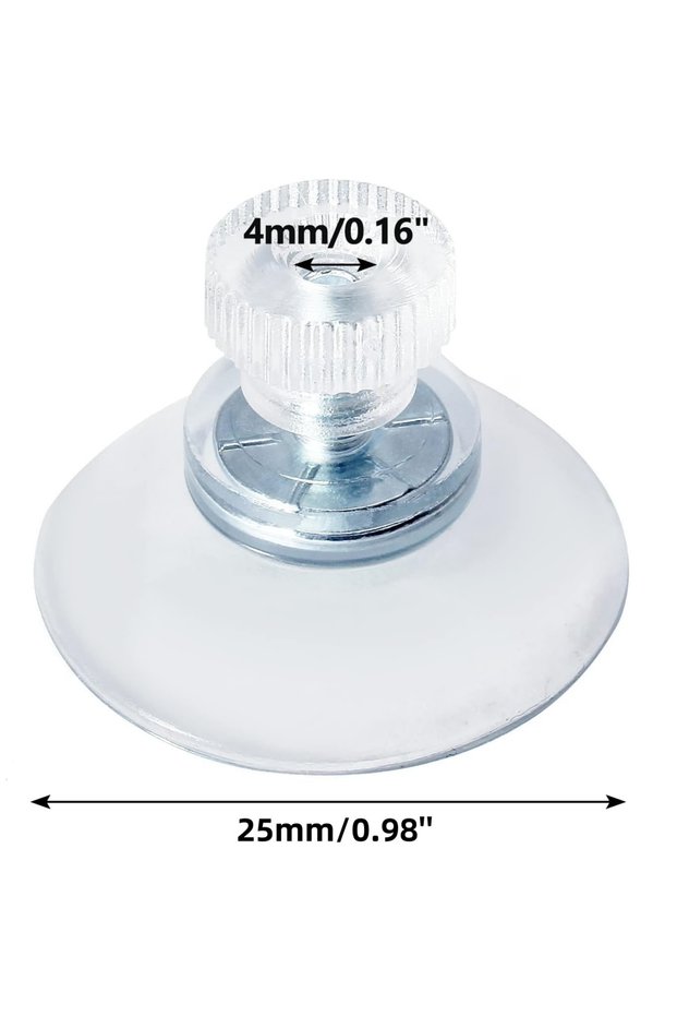 10PCS 25mm - 0.98inch 5/10Pcs PVC Sucker with Screw Nut 25/32/41/53mm Round Strong Transparent Sucti