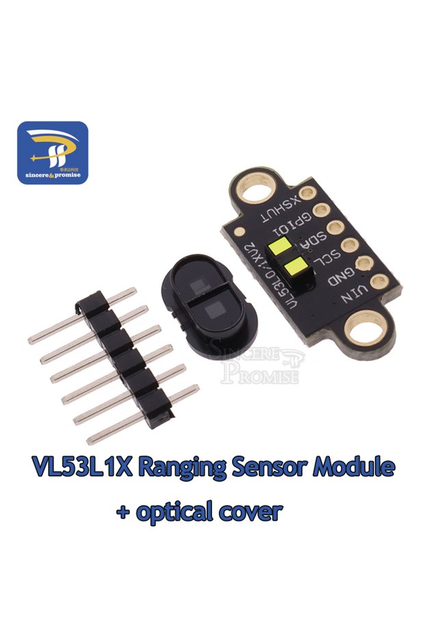 VL53L1X and lid VL53L1X Laser Ranging Flight Time Sensor Module 3V-5V Distance 400cm Measurement Ext
