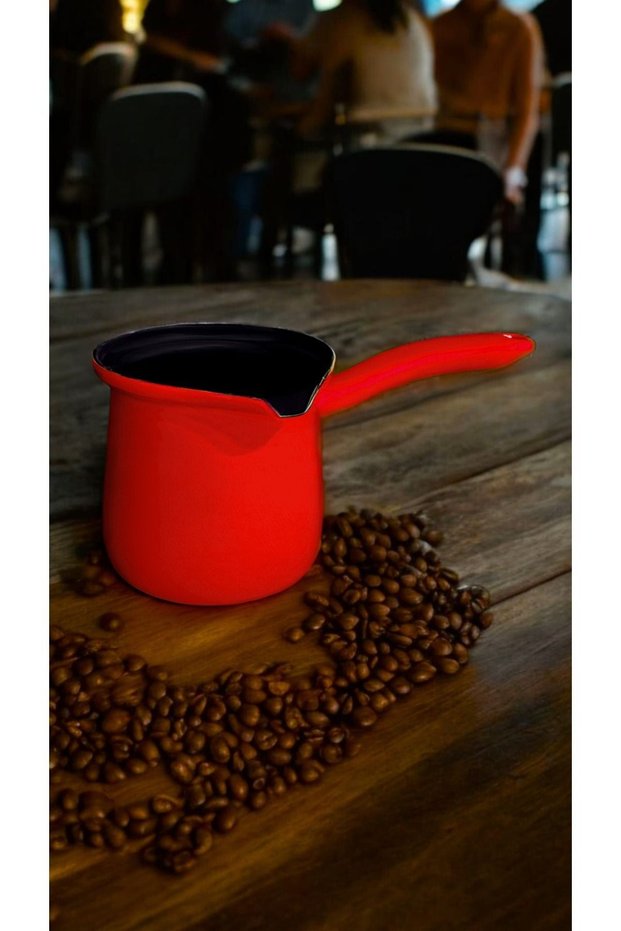 Enamel Coffee Pot 500ml Red